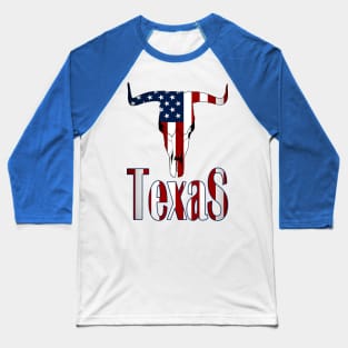 Texas&flag USA Baseball T-Shirt